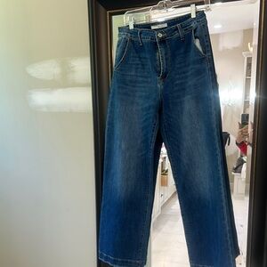 KanCan Women's Flare & Wide Leg Jeans - Dark Blue ~ TROUSER STYLE